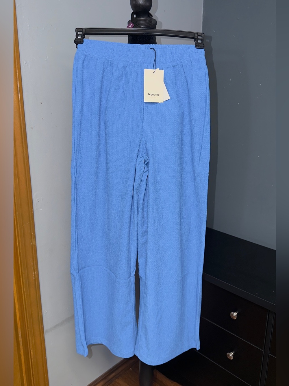 Wide Leg Women's Pants in Bright Blue - Lightweight Comfort